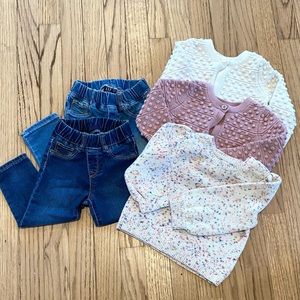 Gap 18-24 Mo Toddler Girl Jeans & Sweaters Lot! Excellent Condition!